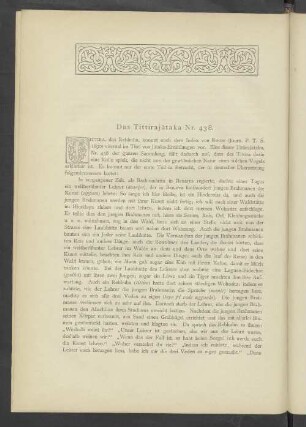 Das Tittirajātaka Nr. 438