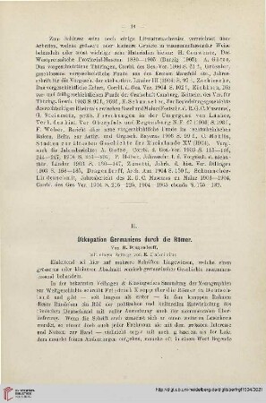 1: Okkupation Germaniens durch die Römer