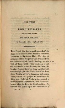 State-Trials; or, a collection of the most interesting trials, prior to the revolution of 1688, 2