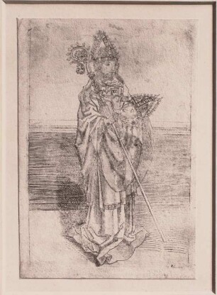 Heiliger Dionysius (oder St. Alban von Mainz) im Bischofsornat