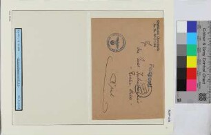 Dienstbrief, Schiffsname/Landeinheit: Minenräumschiff 11, Feldpostnr. 01284; Frankatur, Mi.-Nr.: [Keine]; Poststempel: 26.8.42.--8; Nebenstempel: Dienststelle Feldpost-Nr. 01284