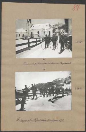 Ausmarsch der Schneeschuhtruppen aus Bayerisch Zell