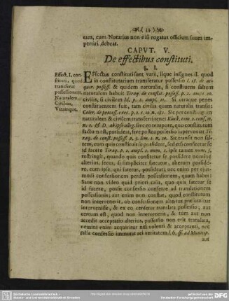 Caput V. De effectibus constituti