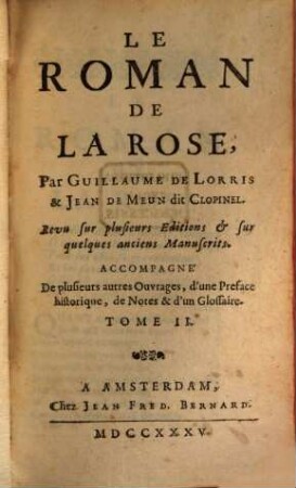 Le Roman De La Rose. 2
