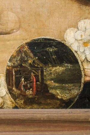 Marienaltar — Medaillon mit der Geburt Christi