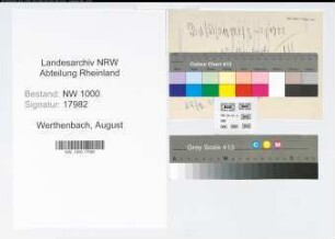 Entnazifizierung August Werthenbach, geb. 00.00.0000 ()