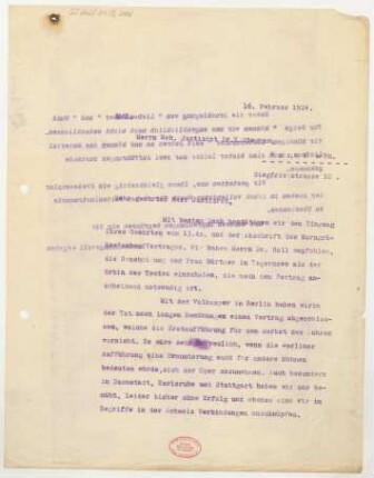 Brief an Karl Stephan : 16.02.1924