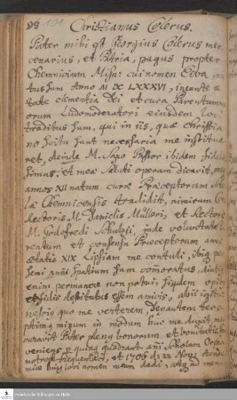 Lebenslauf von Christian Colerus.