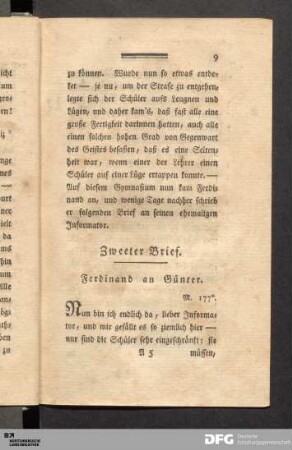 Zweeter Brief.