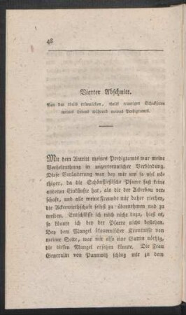 Vierter Abschnitt. Von den theils erfreulichen, theils traurigen Schicksalen meines Lebens während meines Predigtamts