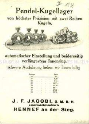 Pendel-Kugellager