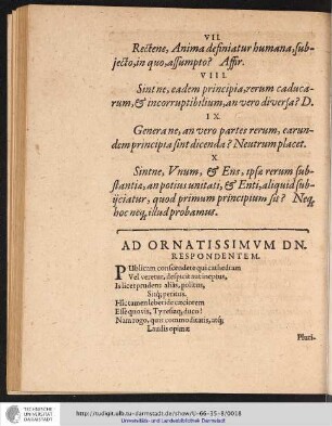 Ad ornatissimvm Dn. Respondentem.