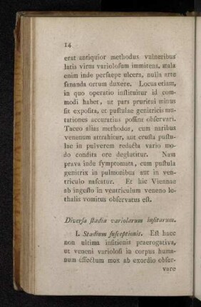 Diversa stadia variolarum insitarum.