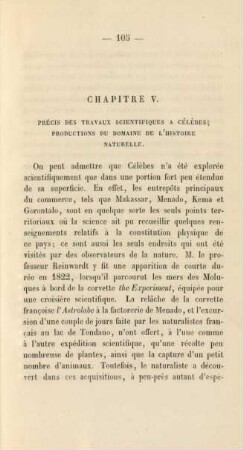 Chapitre V. Précis des travaux scientifiques a Célebes; ...