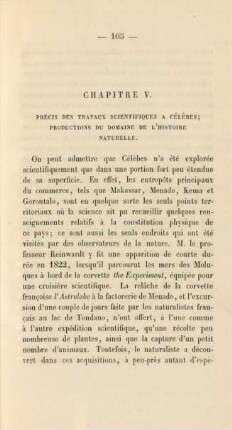Chapitre V. Précis des travaux scientifiques a Célebes; ...