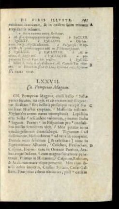 LXXVII. Cn. Pompeius Magnus.