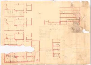 Vinzenz-Waisenhaus (mit Stallgebäude), Dortmund: Rohrleitungsplan der Wäscherei (von Schmidt & Schmitz)