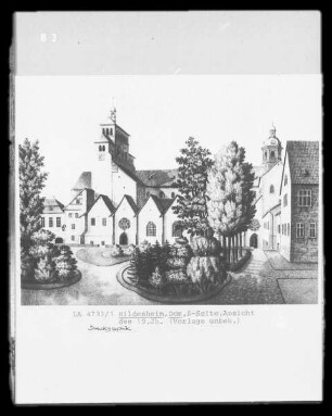 Hildesheim, Dom, Ansicht des 19. Jahrhunderts