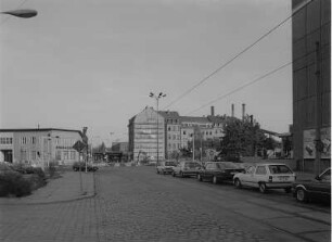 Dresden, Schäferstraße : Dresden-Friedrichstadt, Schäferstraße. Blick von der Einmündung Adlergasse zur Kreuzung Weißeritz-/Schweriner/Löbtauer Straße nach Südosten
