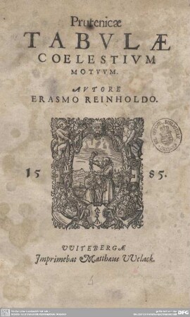 Prutenicae tabulae coelestium motuum