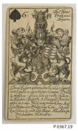 Pik-Sechs / Heraldisches Lehrkartenspiel