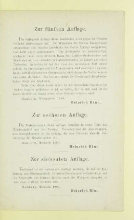 Zur sechsten Auflage