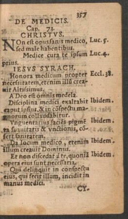 De Medicis. Cap. 73.