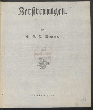 Zerstreuungen
