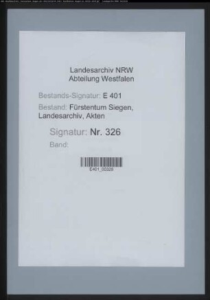 Korrespondenzen zwischen den Regierungsräten zu Nassau-Siegen und den gräflich-saynischen Räten zu Hachenburg wegen der Güterschätzung und Kontribution im Grund Burbach