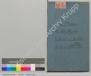Schreiben von Alfred Krupp betr. Panzerkanone. [Inhaltsverzeichnis, Regest und auszugsweise Abschrift der Archivalie FAH 2 P 56]