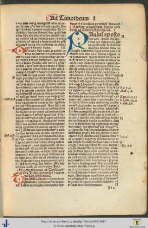 Epistola pauli ad Thimotheum prima