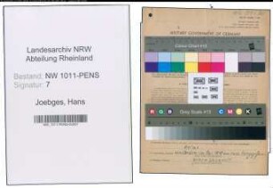 Entnazifizierung Hans Joebges , geb. 26.02.1903 ()