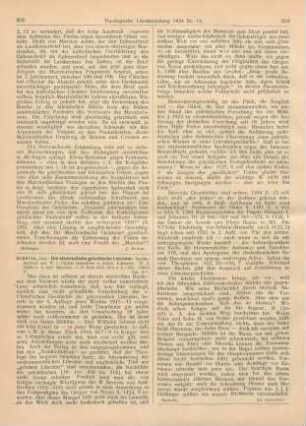 303-304 [Rezension] Stählin, Otto, Die altchristliche griechische Literatur