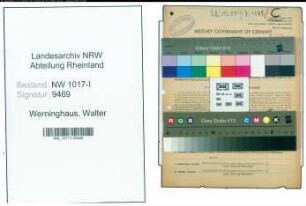 Entnazifizierung Walter Werninghaus , geb. 03.11.1896 (Fabrikant)