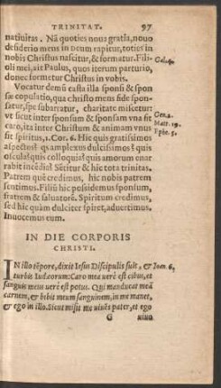 In Die Corporis Christi.