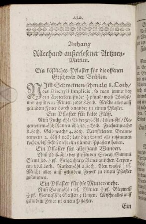 Anhang allerhand außerlesener Artzneymittlen