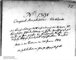 Beitritt Hessens zum Frankfurter Vertrag vom 20. Juli 1819. (Ratifikation Frankreich)