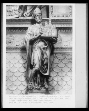 Arca di San Domenico — Deckel — Heiliger Petronius