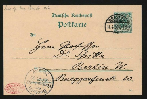 Brief an Philipp Spitta : 14.04.1890