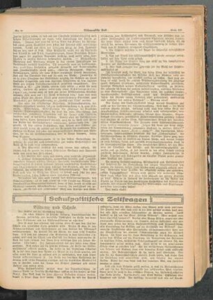 Bildung und Schule : [Schulpolitische Zeitfragen]