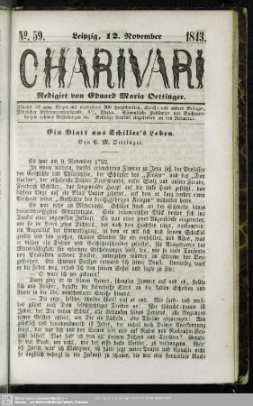 Ein Blatt aus Schiller's Leben