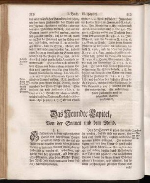 Das Neundte Capitel, Von der Sonnen und dem Mond.