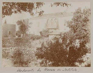 Vorderseite des Hauses des Instituts. [Jerusalem, Palästinainstitut]