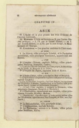 Chapitre IV Asie