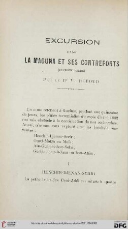 Sér. 3: Excursion dans la Maouna et ses contreforts : (deuxième partie)