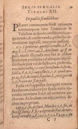 Titulus XII. De pactis feudalibus.