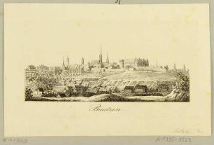 Stadtansicht von Bautzen, Ansicht aus nördlicher Richtung