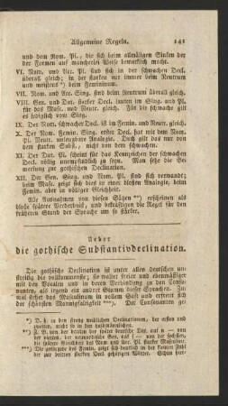 Ueber die gothische Substantivdeclination.