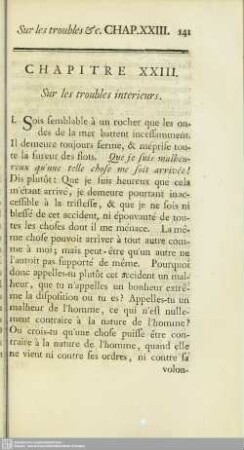Chapitre XXIII. Sur les troubles interieurs