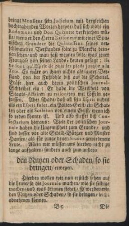 ... den Nutzen oder Schaden/ so sie bringen/ erwegen